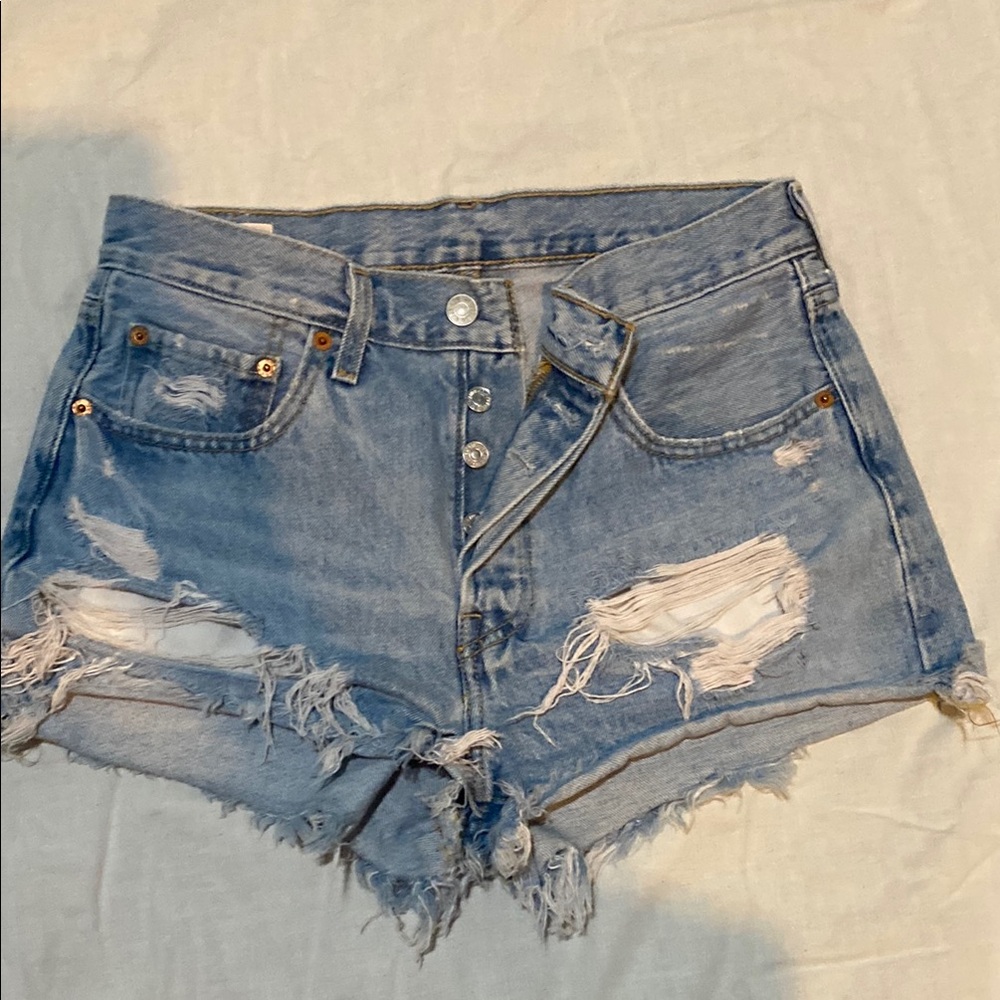 Distressed Denim Women's Shorts